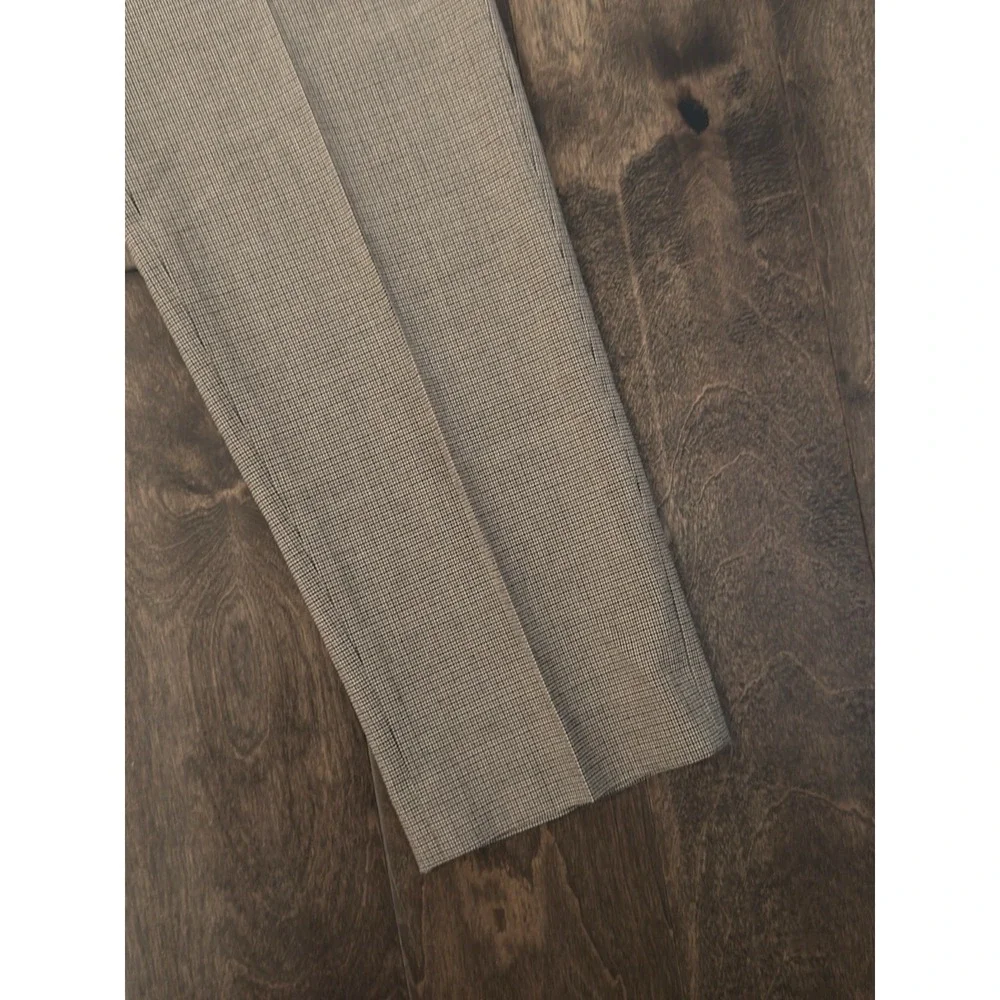 NWT Express Mens Houndstooth Extra Slim Fit Cropped Pleated Dress Pants 36WX29L